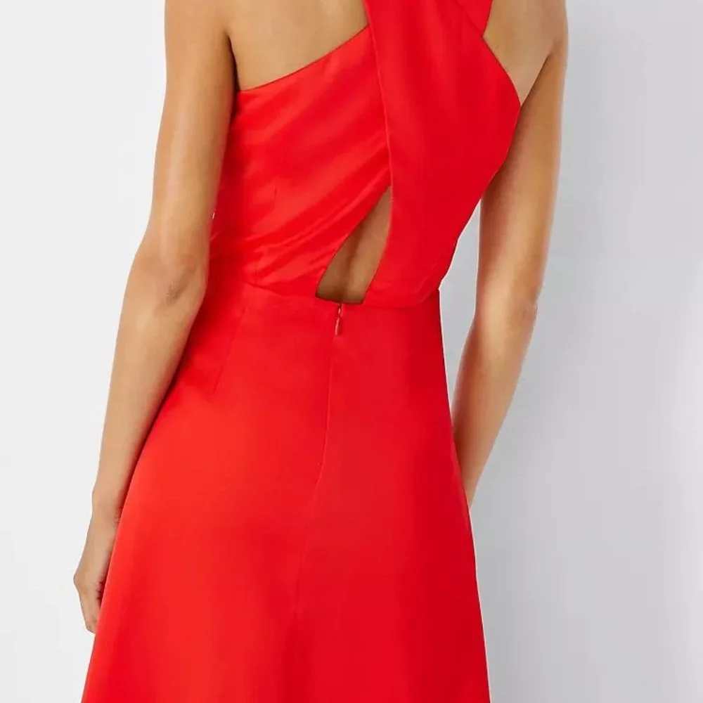 NWT  Ann Taylor Cutout Back Flare Halter Dress - Picture 4 of 7